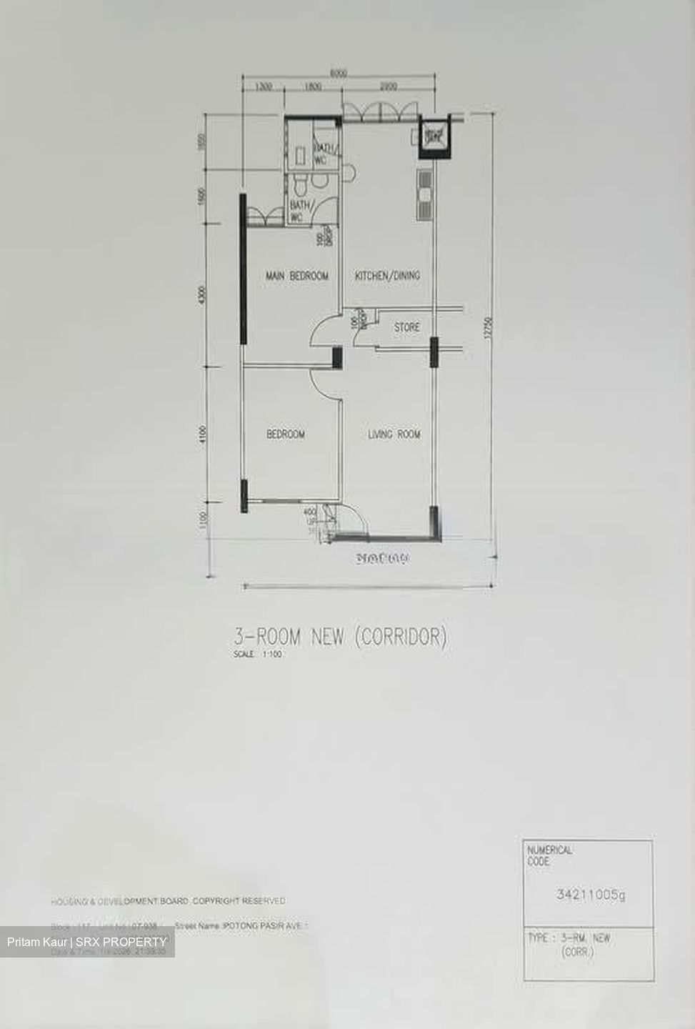 Blk 117 Potong Pasir Avenue 1 (Toa Payoh), HDB 3 Rooms #541163661